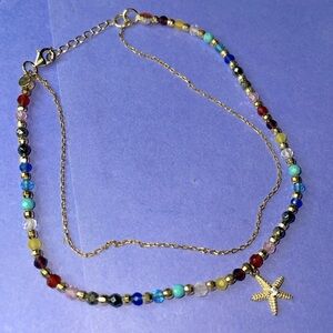 Beaded Starfish Ankle Bracelet - NWOT